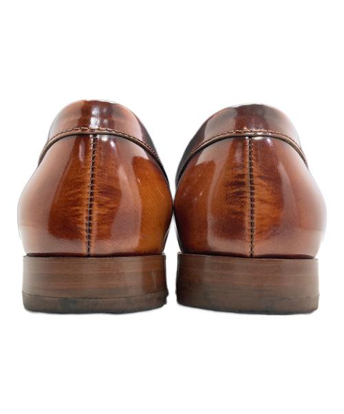 TOD'S（トッズ）TOD'S (トッズ) Double-T Brown Leather Slip-on Loafer ブラウン サイズ:24の古着・服飾アイテム