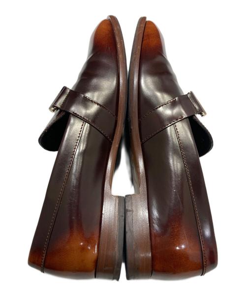 TOD'S（トッズ）TOD'S (トッズ) Double-T Brown Leather Slip-on Loafer ブラウン サイズ:24の古着・服飾アイテム