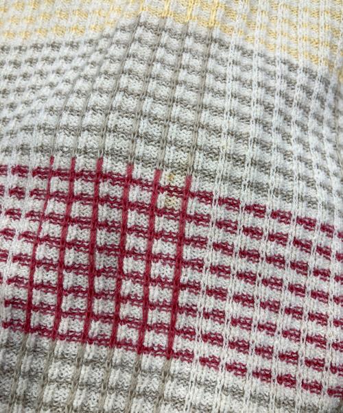 Burberry's（バーバリー）Burberry's (バーバリーズ) チェック柄クルーネックニット アイボリー サイズ:LYの古着・服飾アイテム