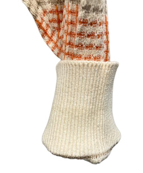 Burberry's（バーバリー）Burberry's (バーバリーズ) チェック柄クルーネックニット アイボリー サイズ:LYの古着・服飾アイテム