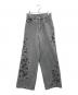 furfur（ファーファー）の古着「フラワー刺繍デニムパンツ」｜グレー