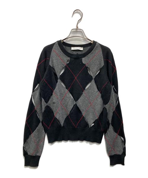 Christian Dior（クリスチャン ディオール）Christian Dior (クリスチャン ディオール) All-Over Patterned Crewneck Jumper ブラック サイズ:38の古着・服飾アイテム