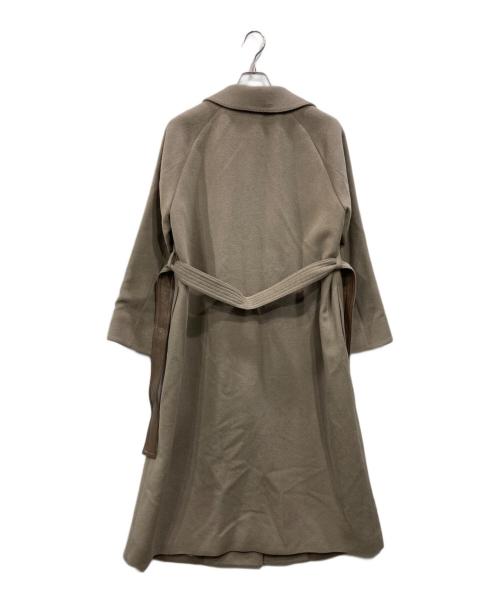 K.T KIYOKO TAKASE（ケーティー キヨコタカセ）K.T KIYOKO TAKASE (ケーティー キヨコタカセ) アンゴラウール コンバーチブルロングコート ベージュ サイズ:11の古着・服飾アイテム