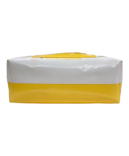 MARNI（マルニ）MARNI (マルニ) ORCHIDSプリント PVCショッピングバッグ ホワイト×イエローの古着・服飾アイテム