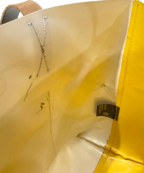 MARNI（マルニ）MARNI (マルニ) ORCHIDSプリント PVCショッピングバッグ ホワイト×イエローの古着・服飾アイテム