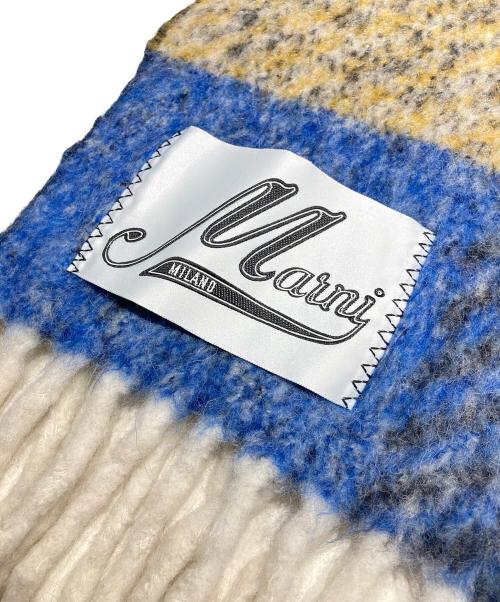 MARNI（マルニ）MARNI (マルニ) アルパカ混大判マフラー ブルーの古着・服飾アイテム