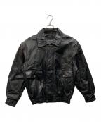 USEDユーズド）の古着「パッチワークレザージャケット」｜ブラック