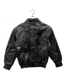 USED（ユーズド）の古着「パッチワークレザージャケット」｜ブラック