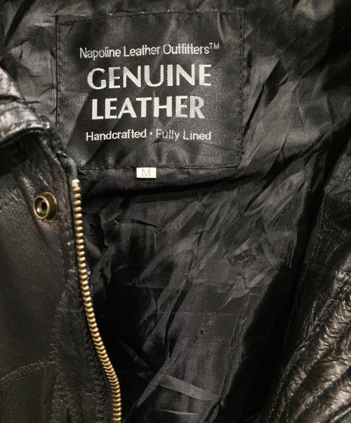 USED（ユーズド）USED (ユーズド) パッチワークレザージャケット ブラック サイズ:Mの古着・服飾アイテム