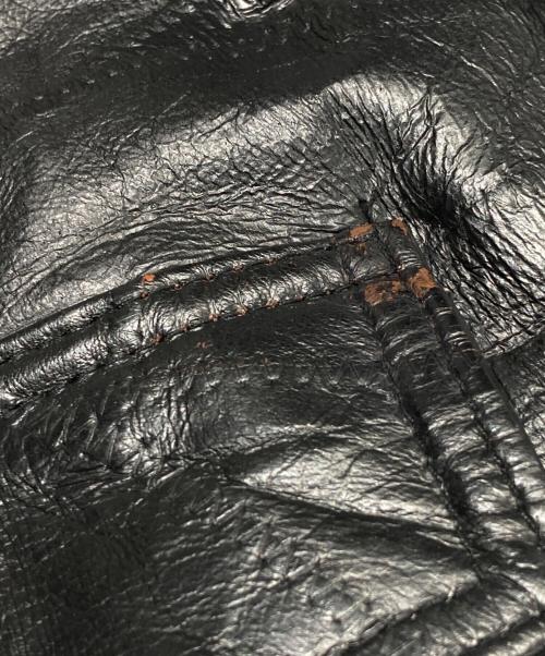 USED（ユーズド）USED (ユーズド) パッチワークレザージャケット ブラック サイズ:Mの古着・服飾アイテム