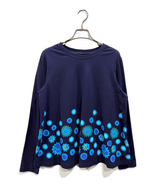 TOKUKO1erVOL（トクコプルミエヴォル）TOKUKO1erVOL (トクコプルミエヴォル) プリントカットソー ネイビー サイズ:Mの古着・服飾アイテム