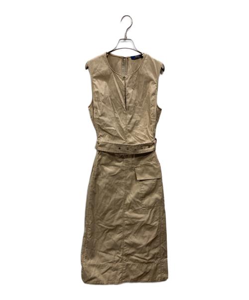 POLO RALPH LAUREN（ポロ・ラルフローレン）POLO RALPH LAUREN (ポロ・ラルフローレン) ノースリーブワンピース ベージュ サイズ:Sの古着・服飾アイテム