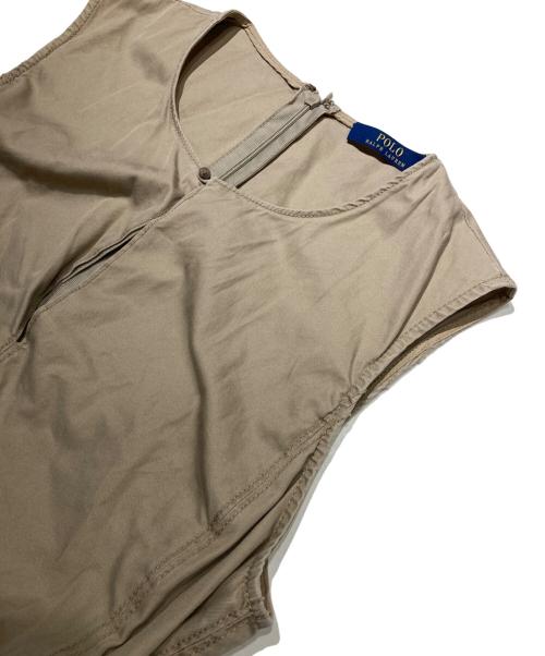 POLO RALPH LAUREN（ポロ・ラルフローレン）POLO RALPH LAUREN (ポロ・ラルフローレン) ノースリーブワンピース ベージュ サイズ:Sの古着・服飾アイテム