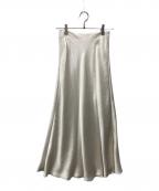 IENAイエナ）の古着「サテンバイヤススカート」｜アイボリー