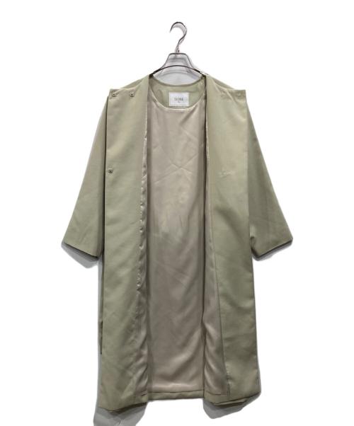 SLOBE IENA（スローブ イエナ）SLOBE IENA (スローブ イエナ) ノーカラーコート グリーン サイズ:Mの古着・服飾アイテム