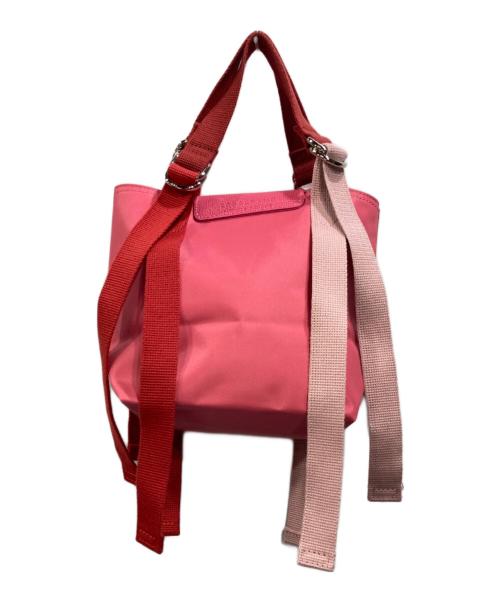 LONGCHAMP（ロンシャン）LONGCHAMP (ロンシャン) リプレイトップハンドルバッグ ピンクの古着・服飾アイテム