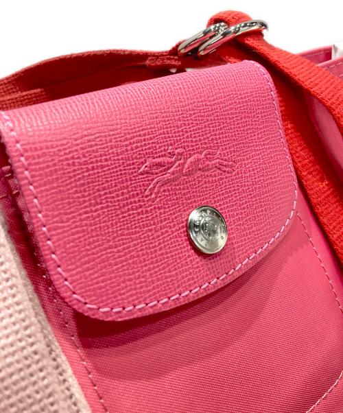 LONGCHAMP（ロンシャン）LONGCHAMP (ロンシャン) リプレイトップハンドルバッグ ピンクの古着・服飾アイテム