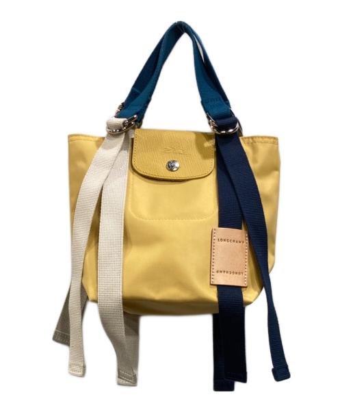 LONGCHAMP（ロンシャン）LONGCHAMP (ロンシャン) リプレイトップハンドルバッグ イエローの古着・服飾アイテム