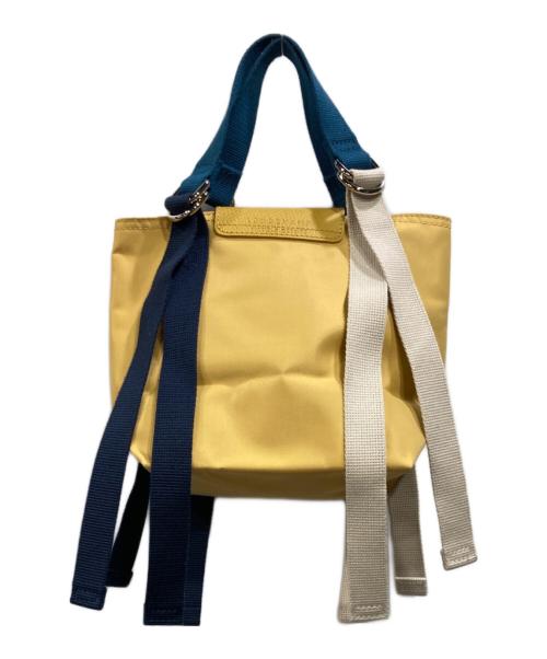 LONGCHAMP（ロンシャン）LONGCHAMP (ロンシャン) リプレイトップハンドルバッグ イエローの古着・服飾アイテム