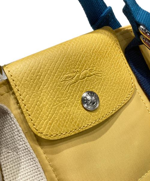 LONGCHAMP（ロンシャン）LONGCHAMP (ロンシャン) リプレイトップハンドルバッグ イエローの古着・服飾アイテム