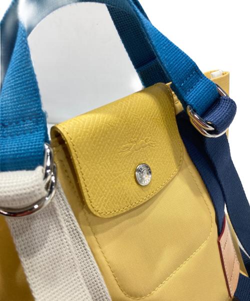 LONGCHAMP（ロンシャン）LONGCHAMP (ロンシャン) リプレイトップハンドルバッグ イエローの古着・服飾アイテム