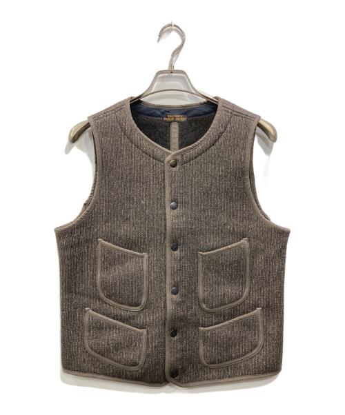 BROWN'S BEACH JACKET（ブラウンズビーチジャケット）BROWN'S BEACH JACKET (ブラウンズビーチジャケット) ビーチクロスベスト グレー サイズ:36の古着・服飾アイテム