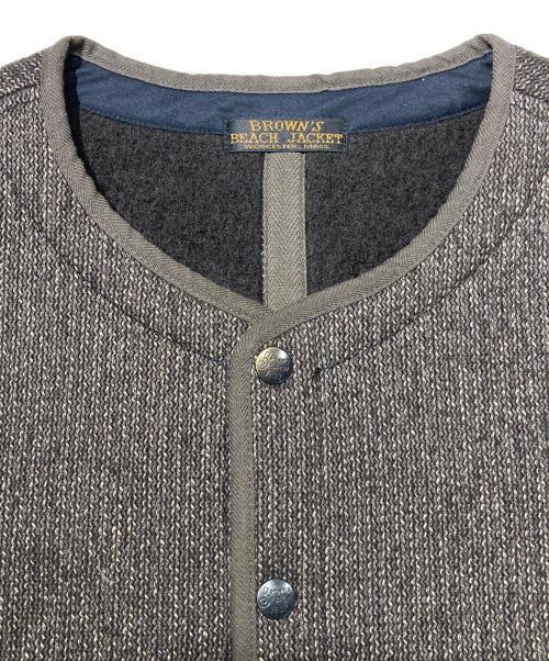 BROWN'S BEACH JACKET（ブラウンズビーチジャケット）BROWN'S BEACH JACKET (ブラウンズビーチジャケット) ビーチクロスベスト グレー サイズ:36の古着・服飾アイテム