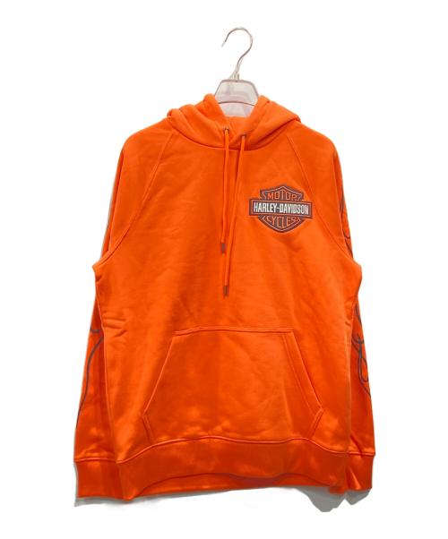 HARLEY-DAVIDSON（ハーレーダビッドソン）HARLEY-DAVIDSON (ハーレーダビッドソン) ライジングイーグルフーディ オレンジ サイズ:Sの古着・服飾アイテム
