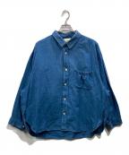 reformedリフォメッド）の古着「WRIST PATCH WIDE SHIRT」｜ブルー