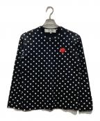 PLAY COMME des GARCONSプレイコムデギャルソン）の古着「Polka Dot L/S T-shirt」｜ブラック