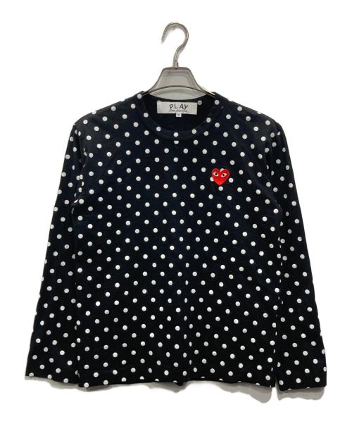 PLAY COMME des GARCONS（プレイコムデギャルソン）PLAY COMME des GARCONS (プレイコムデギャルソン) Polka Dot L/S T-shirt ブラック サイズ:Mの古着・服飾アイテム