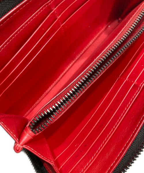 Christian Louboutin（クリスチャン・ルブタン）Christian Louboutin (クリスチャン・ルブタン) スパイクラウンドファスナー財布 ブラックの古着・服飾アイテム