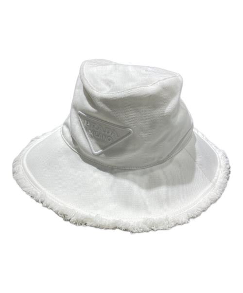 PRADA（プラダ）PRADA (プラダ) ドリルハット ホワイト サイズ:-の古着・服飾アイテム