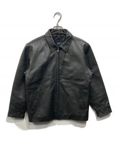 中古・古着通販】GAP (ギャップ) レザージャケット ブラック サイズ:M