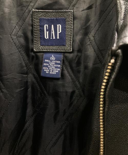 GAP（ギャップ）GAP (ギャップ) レザージャケット ブラック サイズ:L　10の古着・服飾アイテム