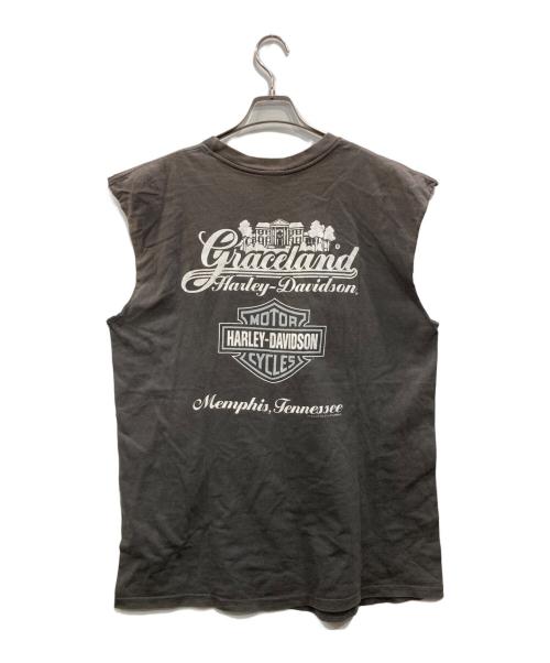 HARLEY-DAVIDSON（ハーレーダビッドソン）HARLEY-DAVIDSON (ハーレーダビッドソン) ノースリーブカットソー チャコールグレー サイズ:XLの古着・服飾アイテム