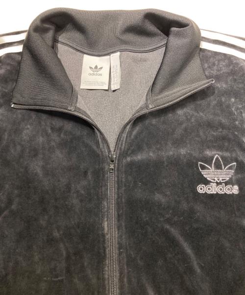 adidas Originals（アディダスオリジナル）adidas originals (アディダスオリジナル) ベロアトラックジャケット ブラック サイズ:2XLの古着・服飾アイテム