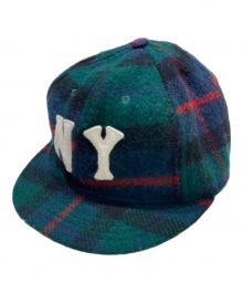 WOOLRICH×EBBETS FIELD FLANNELS（ウールリッチ×エベッツフィールドフランネルズ）の古着「キャップ」｜グリーン