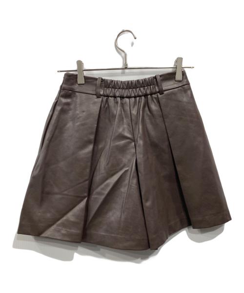 machatt（マチャット）machatt (マチャット) エコレザー ショートパンツ ブラウン サイズ:Sの古着・服飾アイテム