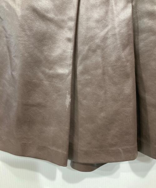 machatt（マチャット）machatt (マチャット) エコレザー ショートパンツ ブラウン サイズ:Sの古着・服飾アイテム