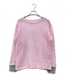 ETRE TOKYO（エトレトウキョウ）の古着「スーパーキッドモヘヤニットプルオーバー」｜ピンク