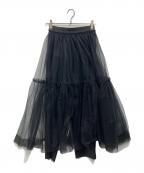 machattマチャット）の古着「チュールスカートパンツ」｜ブラック