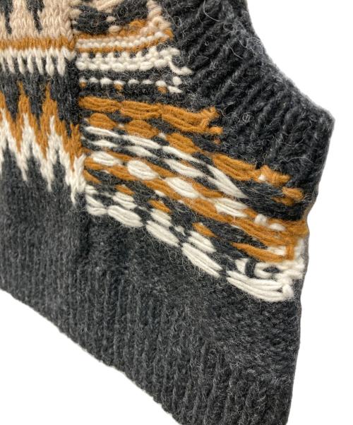 machatt（マチャット）machatt (マチャット) ノルディック柄ニットベスト ダークグレー サイズ:Freeの古着・服飾アイテム