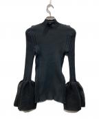 CFCLシーエフシーエル）の古着「POTTERY LUCENT LONG BELL SLEEVE TOP（ポタリー ルーセント ロング ベルスリーブ トップ）」｜ブラック