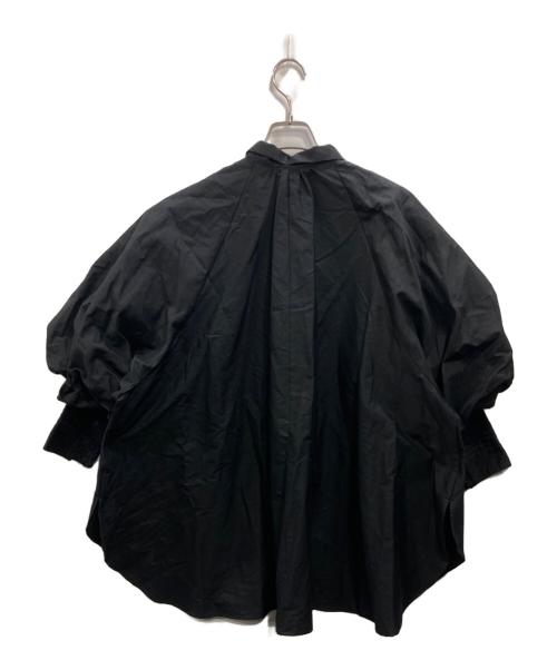 her（ハー）HER (ハー) コットンバルーンスリーブブラウス ブラック サイズ:Freeの古着・服飾アイテム