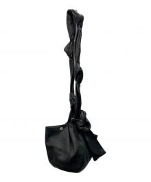 MEER（メーア）の古着「TIE LEATHER BALL BAG」｜ブラック