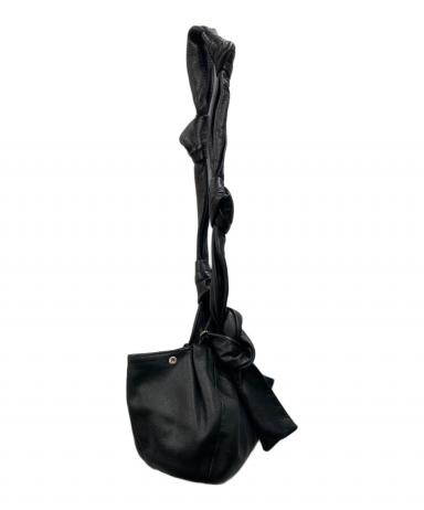 中古・古着通販】MEER (メーア) TIE LEATHER BALL BAG ブラック 