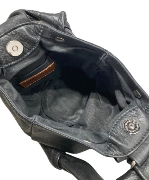 MEER（メーア）MEER (メーア) TIE LEATHER BALL BAG ブラックの古着・服飾アイテム