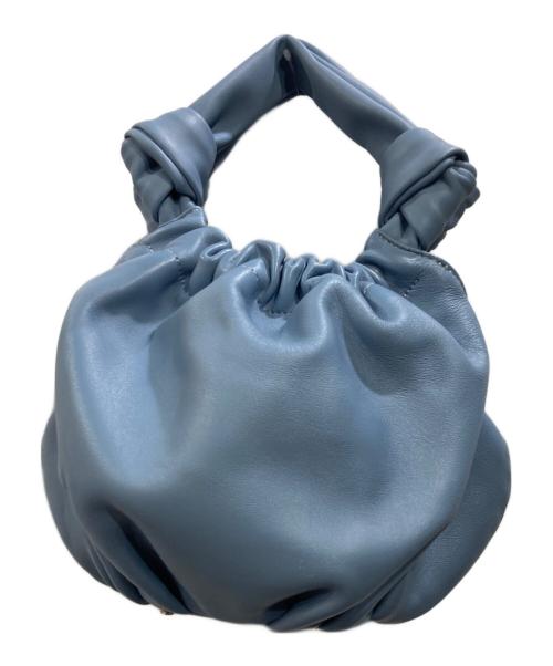 Ameri（アメリ）AMERI (アメリ) LEATHER GATHER MINI BAG ブルーの古着・服飾アイテム