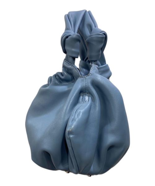 Ameri（アメリ）AMERI (アメリ) LEATHER GATHER MINI BAG ブルーの古着・服飾アイテム